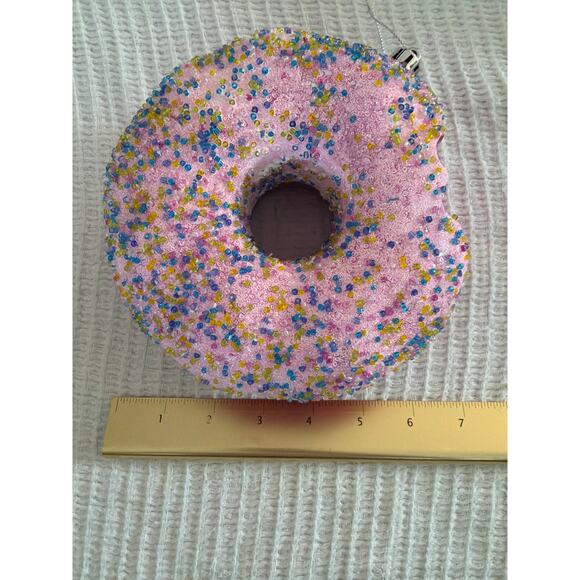 Jumbo glitter sparkle Christmas donut ornaments set of 4 stunning donuts - Picture 5 of 14